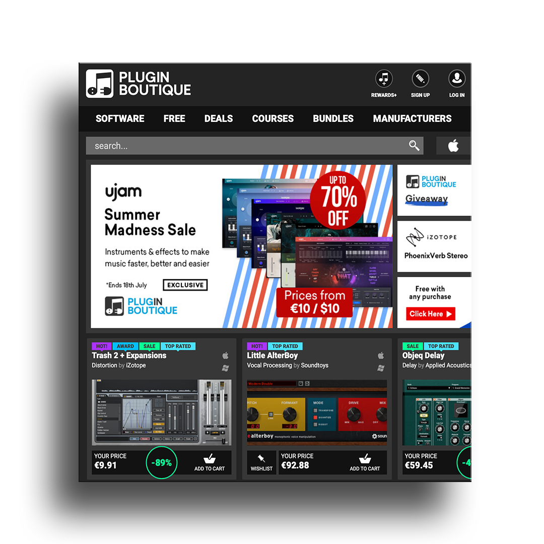 Die 5 besten Plugin Deals bei Plugin Boutique Juli 2021 + iZotope PhoenixVerb kostenlos!